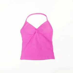 NCLAGEN Impact Longline Strappy Top Sports Yoga Vest Women's Fitness Tank Top Gym Beautiful Open Back Bra Running Workout Halter