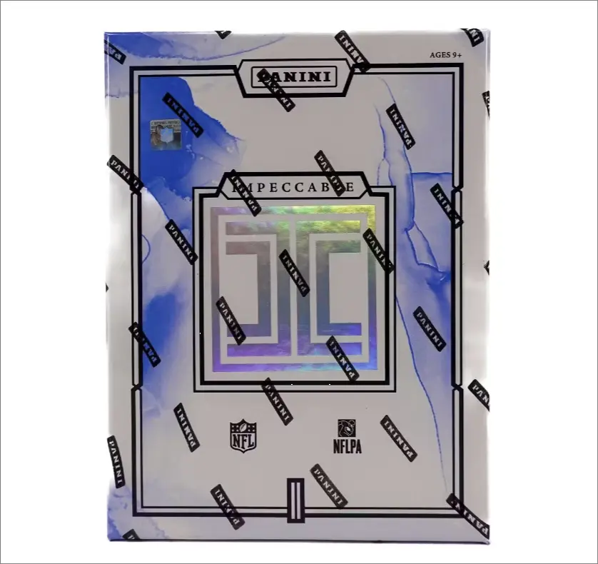 PANINI 2023 Impeccable NFL Football Card Hobby Box - 1 Sports Card Pack per Box, 8 Collectibles Inside, Sports Card Packs