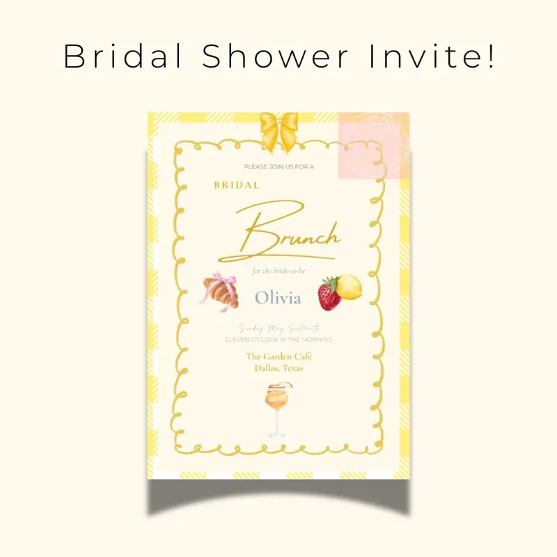 Sunny Bridal Brunch Invite