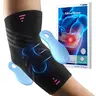 Fitomo Unisex Adults Elbow Support Strap - Breathable Compression Sports Arm Sleeves with Padded Targeted Cushion Pad, Adjustable, for Golf, Tennis, Volleyball, Weightlifting