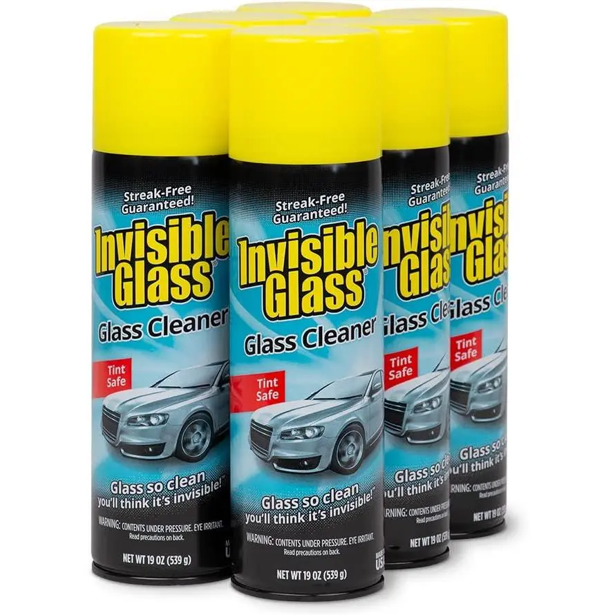 91164-6PK Premium Glass and Window Cleaner for Auto and Home Cleans Glass, Windows, Windshields, Navigation Screens, and More, Streak-Free, Ammonia-Free, Tint-Safe, 19 Oz, Pack of 6