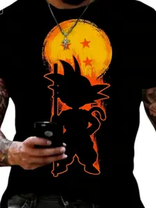 Dragon Ball Goku Fan T-Shirt, Urban Street Style Anime Tee, Perfect for Daily Wear, Back-To-School, Parties, Gift Idea