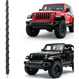 Antenna Fits for Jeep Wrangler Gladiator JL JK JT Rubicon Sahara 2007-2025, Internal Copper Coil for Enhanced Reception, 13 inches Flexible Rubber Antenna Replacement Accessories