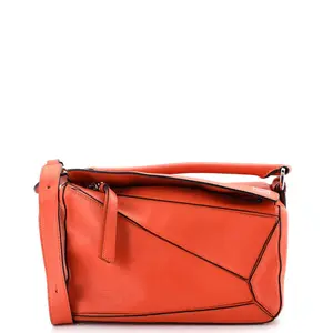 Pre-owned Loewe Leather Top Handle Bags Puzzle Bag Small by Rebag