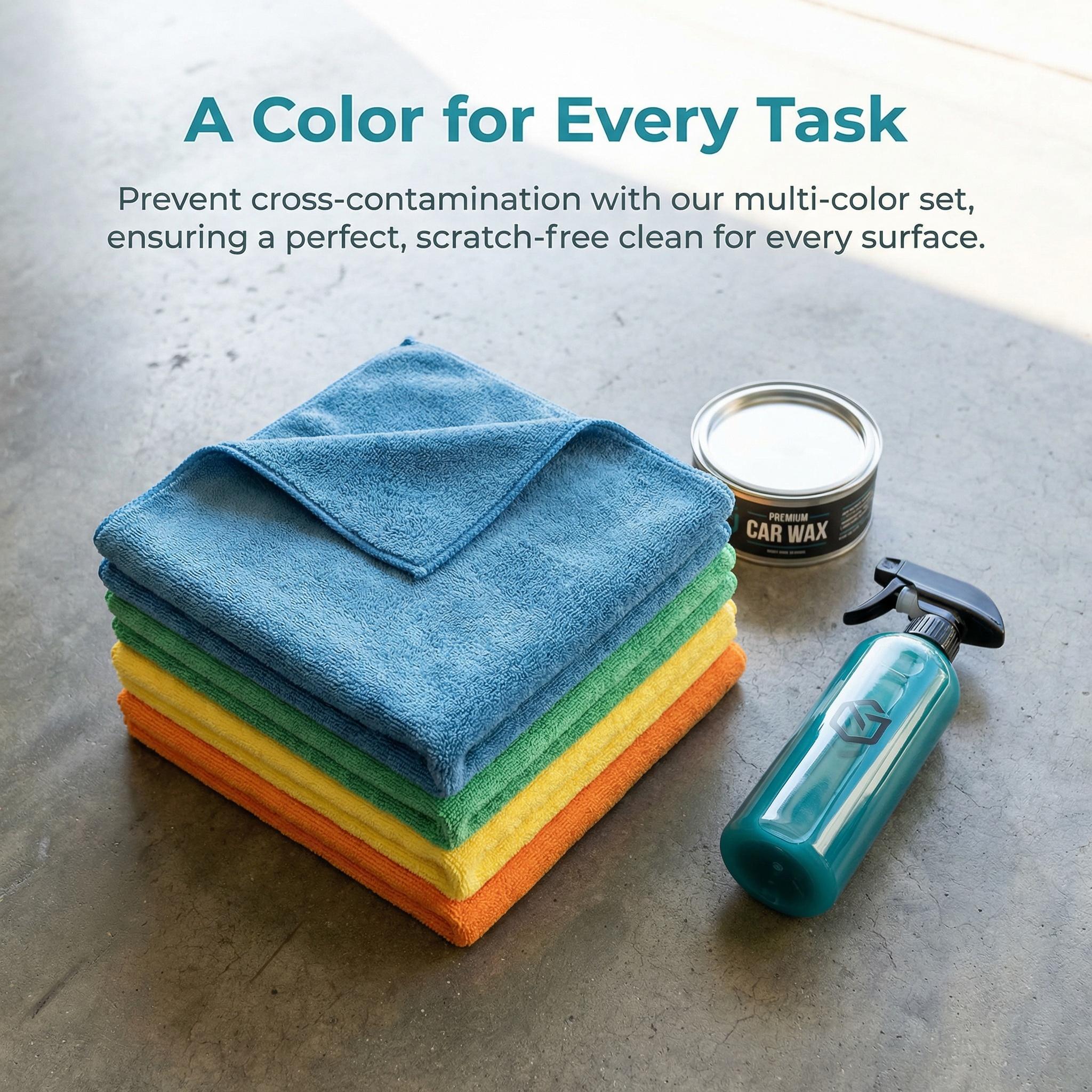 NEW Ultra Absorbent Quick-Dry Microfiber Cloths, 5/10/20/50pcs, 9.84x9.84in, Scratch-Free Microfiber Cleaning Towels, Ideal for Kitchen & Bathroom, Durable & Vibrant Colors