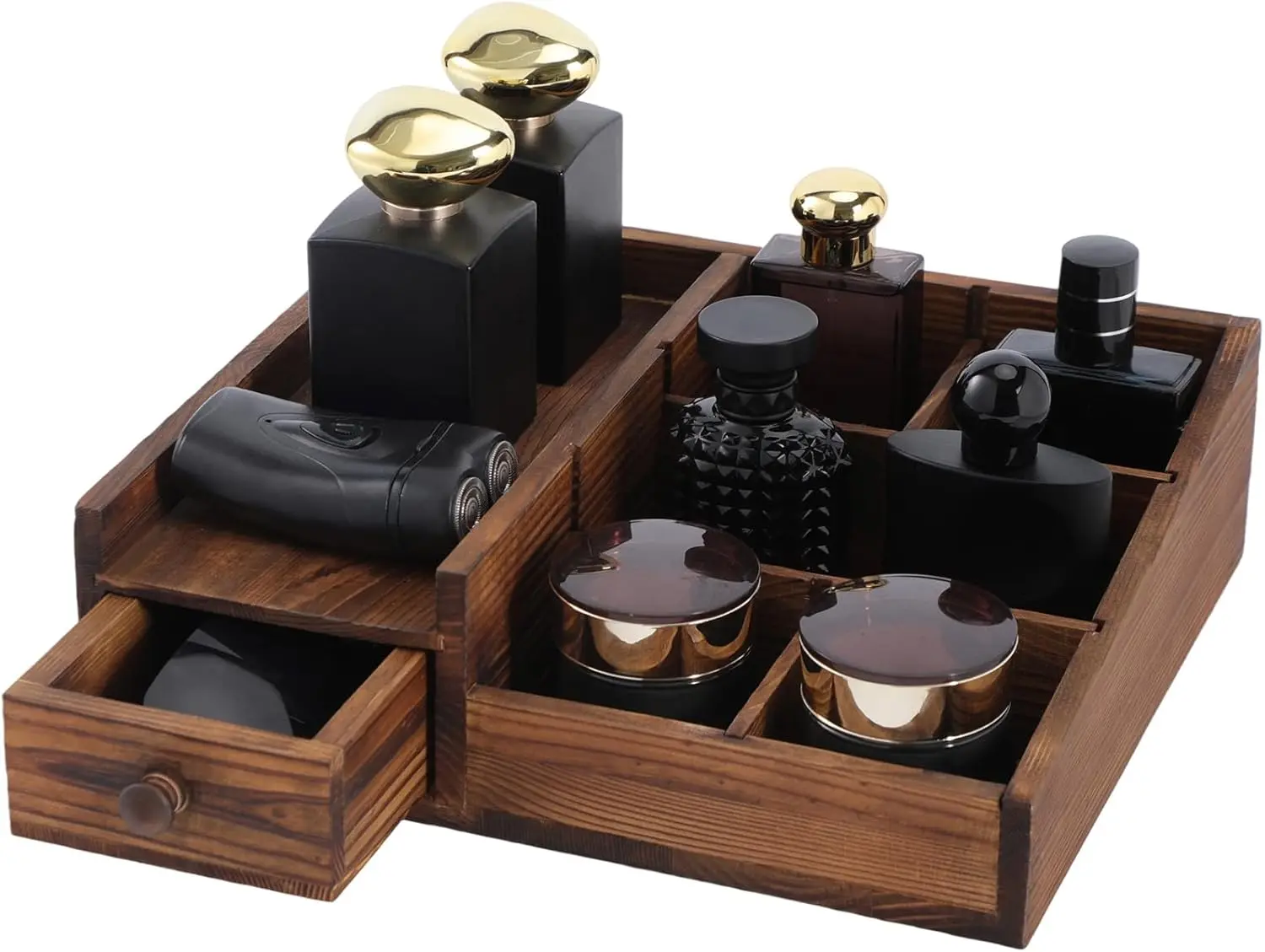 Bathroom Counter Organizer, Cologne Organizer for Men, Desk Storage | Perfume Organizer, Cologne Stand, Dresser Organizer, Mens Bathroom Decor, Men Gifts, Adjustable Partition