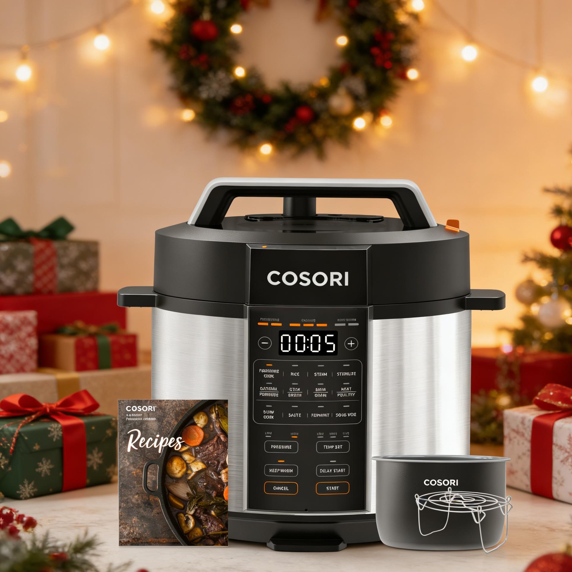 COSORI 9-in-1 Electric Instant Pot Pressure Cooker, Olla de Presión 6-Qt: Rice, Sauté, Sous Vide, Sterilizer, 1100W, Sta