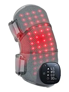 FORTHiQ RED+ Knee Massager with Heat and Red Light Therapy, Knee Brace with 5 Intensity Levels, 52 Red & Infrared Lights, Cordless, Adjustable for Knees, Elbows & Shoulders