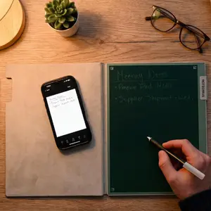 Portable LCD Smart Notebook, Durable Digital Writing Pad with Rechargeable Smart Pen, Cloud Sync & Charging Functionality (for Phones & Electronics, Education Devices Use)