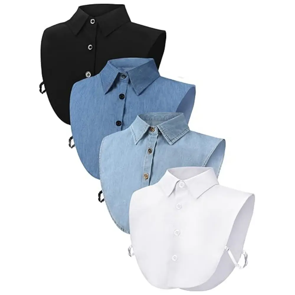 Pack Of 4 Detachable Dickey Collar Blouse for Women, Fake Half Shirts Faux False Collar for WomenFavors