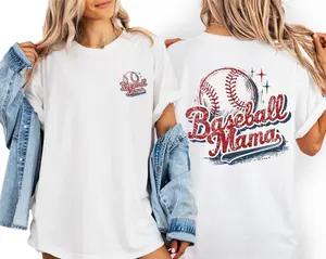 Baseball Mama, Patriotic, America, USA, Sports Comfort Colors T-Shirt, Women's Comfort Colors Tee