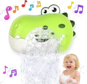 Rechargeable Dinosaur Bath Bubble Machine with Music, Bathtime Bathtub Toy,Bath Toy for Toddlers Birthday Valentines Gifts, Bubble Maker Toys for Kids Ages 4-8 Baby