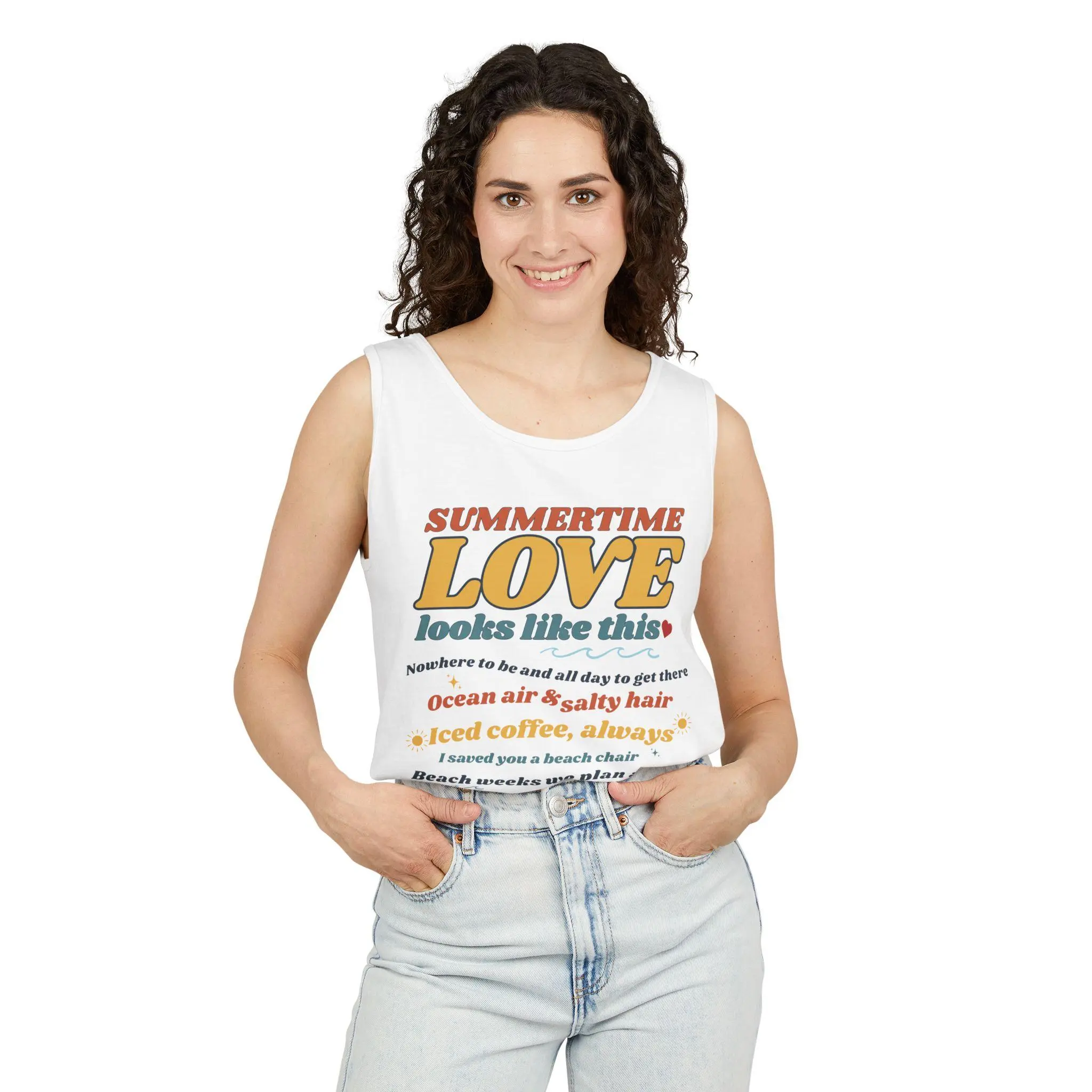 Summertime Love Looks Like This — Retro Summer Tank (Front Print)