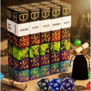 63 MTG Dice Counter Batch Ability Keywords MTG Token Shield Life Counter 6-sided Dice Magic Collection TCG Card game accessories