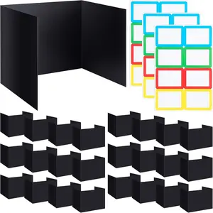 24 Pcs Privacy Folders for Students Desk Dividers, Standard School Privacy Cardboard Board Testing Dividers Shield for Classroom Teacher Supplies, Stylish Design to Keep Eyes from Roving