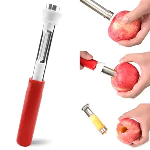 2 in 1 Apple Corer and Peeler, Apple Core Removal Tool, Ultra Sharp, Stainless Steel Fruit Corer, Apple Seed Remover for Cored Apples, Pears, Bell Peppers and Cakes, Kitchen Gadget for Fruit and Vegetable