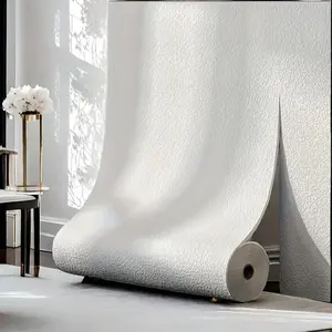 Self-Stick Textured Wall Paper Roll, Heat Insulating & Sound Absorbent Design, Ideal for Living Rooms & Bedrooms, Durable Self Adhesive Decorative Wall Covering