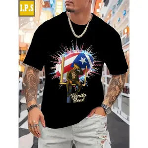 TLXT 100% Cotton Men Women Unisex Football Helmet Star Benito Bowl Graphic T - shirt, Stylized Abstract Lines Print, Casual Rip - Denim Matching, Light - Colored Fashion Top for Indoor Shopping Area, Comfortable and Durable, Machine Washable