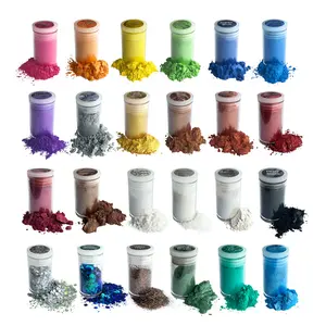 Colorful Pigment Powder Set, 24pcs Mica Powder Pigment Set, DIY Candle & Soap Making Supplies for Home Decor, Soap Making Kit