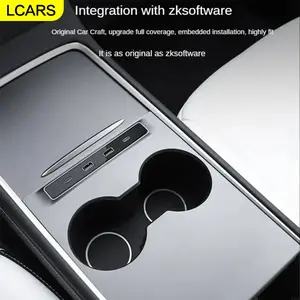 Tesla Model 3/y Center Console Expansion, USB Charging Station, Type-C Adapter, Smart Control HUB, Universal Car Accessories