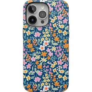 Casely iPhone 15 Pro Max Case | Full Bloom | Navy Floral | Bold Protective Design | Compatible with MagSafe