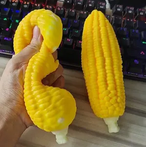 Corn Squishy Stress Relief Toy, Creative Squeeze Toy Simulation Giant Corn, Soft and Relaxing Stretchy Fidget for Adults & Kids, Squishy Fidgets, Fun Pressure Release Game, Cute Party Favor Gift, Kawaii Squishies