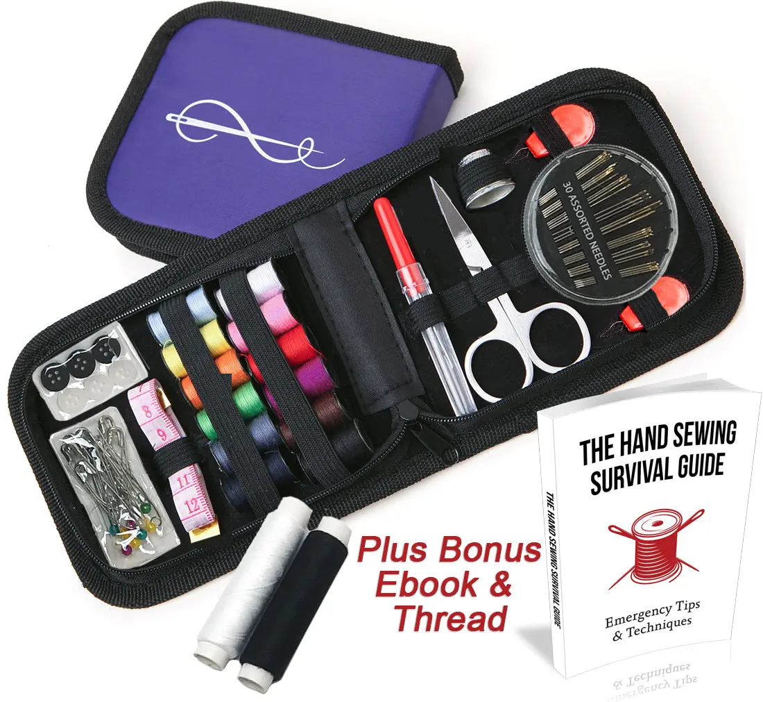 Mini Sewing Kit with Sewing Survival Ebook