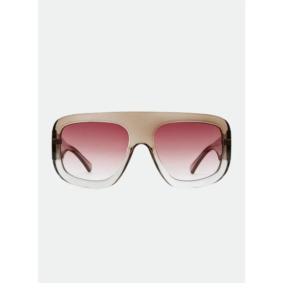 OTRA Vail Oversized Female Sunglasses, Polycarbonate Full Rim, Trans Olive-Brown Fade Lens, UV-Protection Eyewear