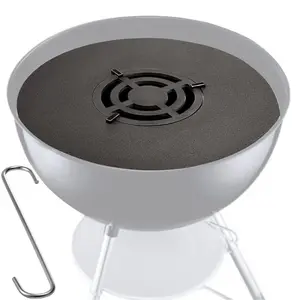 VEVOR 40 Replacement BBQ Grill Griddle Grate, Carbon Steel Griddle Grill with Center Grate, Easy Maintenance Grate Insert For 18 Inch Kettle BBQ, Griddle Grill Attachment for Round Grills, BurgersVEVOR Super Brand Day