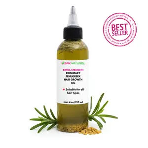 Rosemary Fenugreek Hair Growth Oil, Ultra Strength Herbal Growth Blend to Strengthen, Thicken & Restore Edges, Reduce Breakage & Shedding, Natural Hair Oil for Fast Hair Growth, Scalp Treatment for Thinning Hair, Protective Styles Locs, Braids Edge Repair