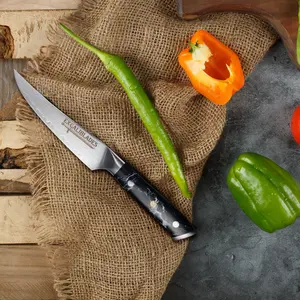 Excaliblades Utility Knife – VG-10 Damascus Steel, Full Tang, G10 Handle