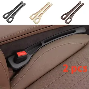 Car Seat Gap Filler Organizer 2Pcs PU Waterproof Universal 40.9cm x 6.5cm 2Slot Design Anti-leak Stopper Strip for Car Seat Gaps