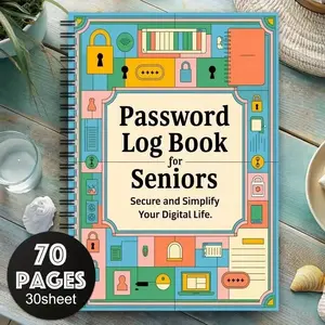 Random Color Password Logbook, Funny Internet Password Keeper Notebook, Spiral Bound Website & App Password Organizer, Paper Organizers, Spiral Bound Notepad, Gag Gift for Adults