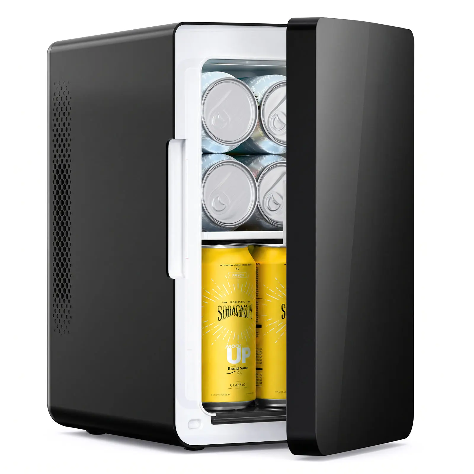 Antarctic Star 6L Portable Mini Fridge - 8-Can Cooler, Compact Personal Refrigerator with AC/DC for Back to School Haul, Camping, Dorm Shelves & Countertops (Skin Care, Food, Drinks Storage, Black)