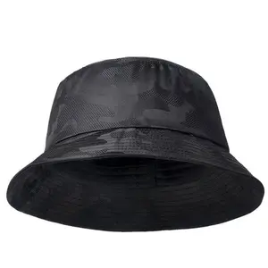 Unisex Black Camouflage Bucket Hat Outdoor Sunscreen Leisure Hat Spring Autumn Travel Tourism Beach Vacation