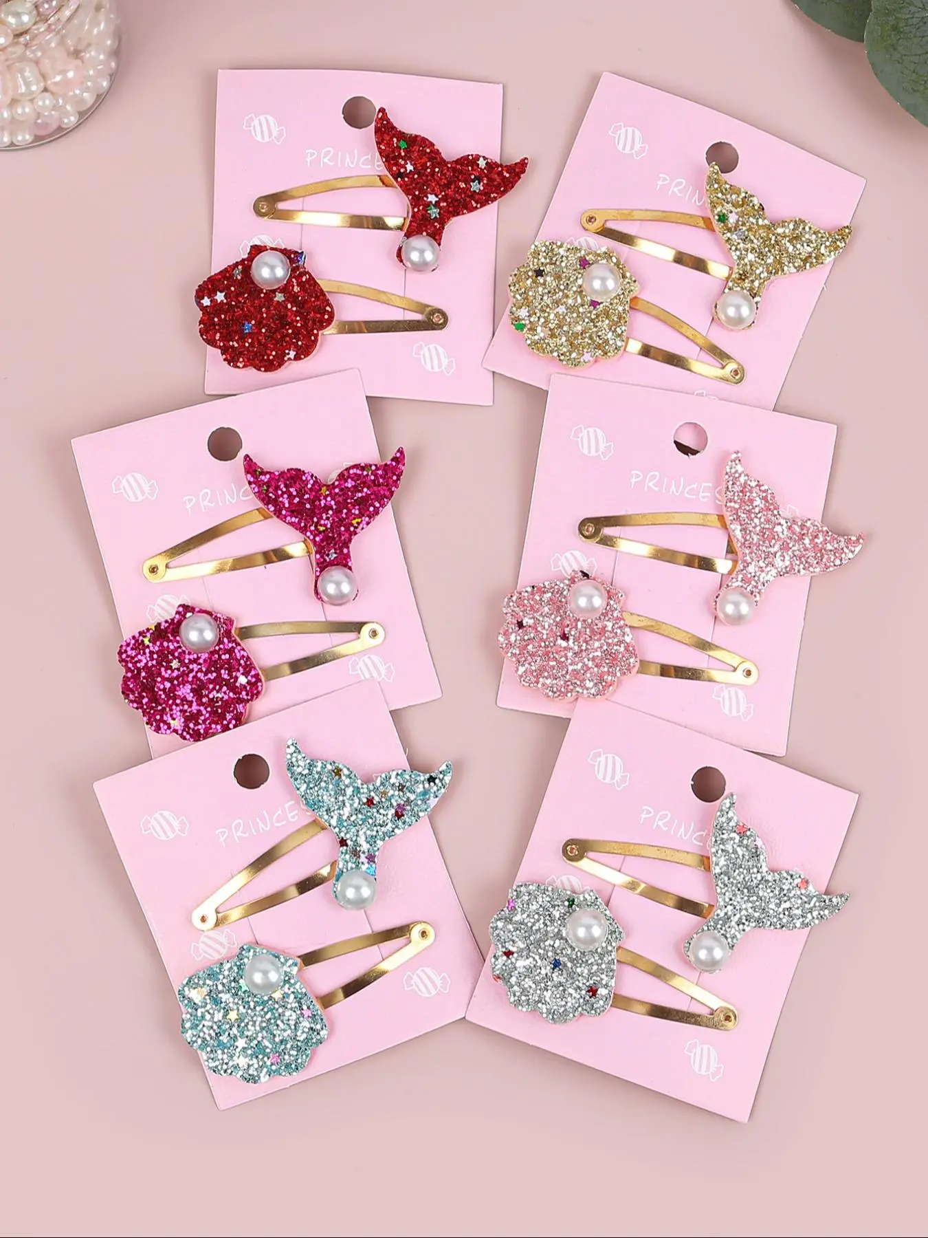 Cute Fishtail & Shell Design Hair Clips, Fashionable Hair Accessories for Women & Girls, Elegant All-match Fashion Accessories for Daily Wear
