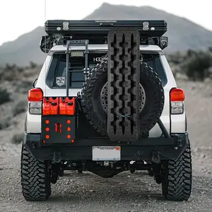 2 Pcs Heavy-Duty 4x4 Recovery Boards - Maximum Grip Off-Road Traction Tracks for Sand, Mud, and Snow - Durable Black Color