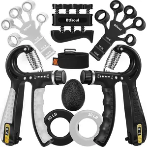 Grip Strength Trainer Kit – Hand Gripper, Finger Exerciser, Forearm Ring & Finger Stretcher Set for Strength & Rehab Training