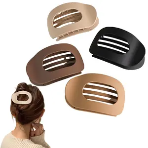 French Flat Hair Clips For Women 4Pcs Flat Hair Claws For Thin Thick Hair Strong Hold No Slip Grip Hair Claw Clips For Women Girls Matte