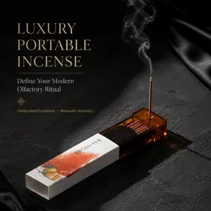 Portable Lucky Aromatherapy  Incense Sticks with Holder - Natural Room Odor Eliminator & Air Freshener, Sleep Aid Bedroom Essential, Long-Lasting Freshness