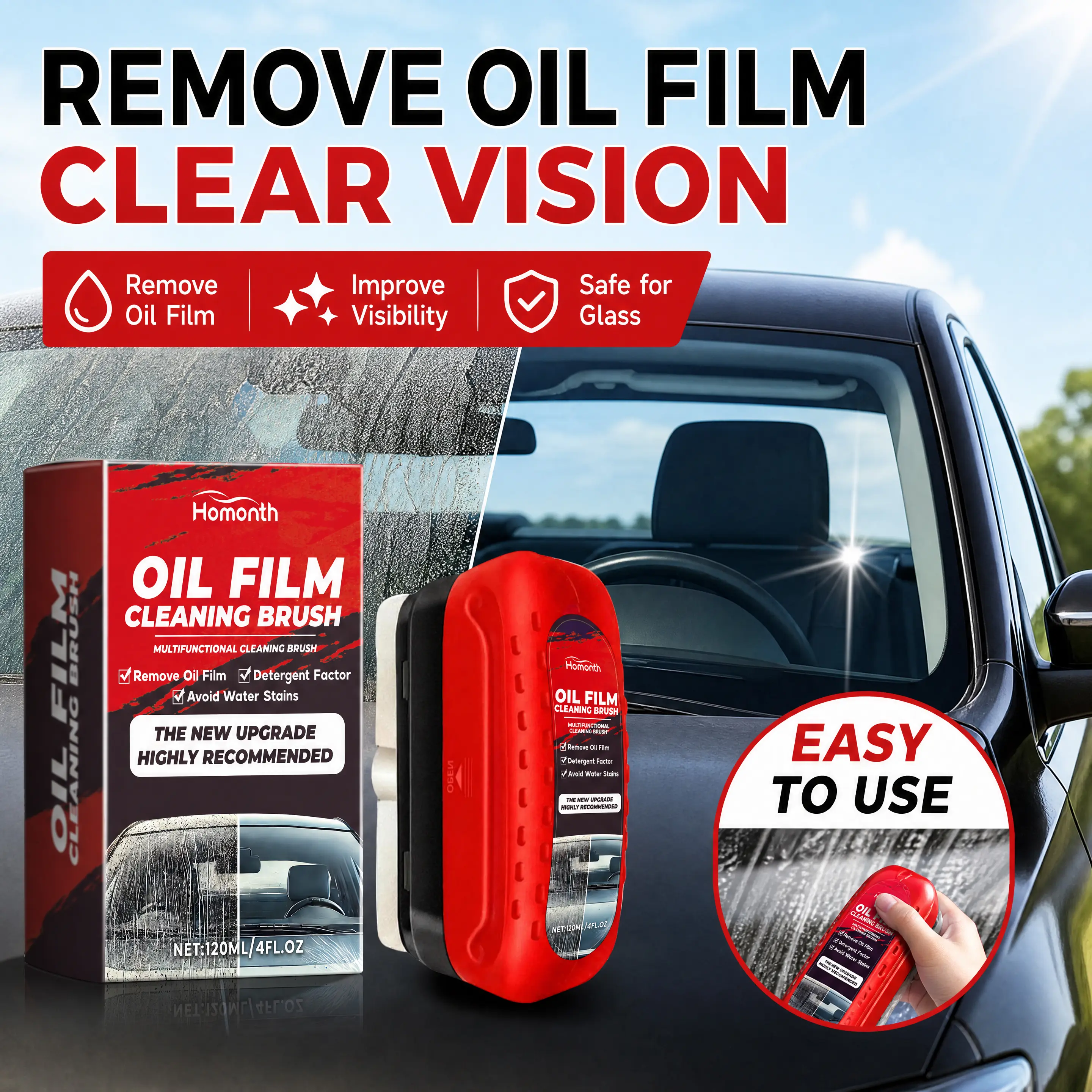 Car Windshield Cleaner – Removes Dirt, Oil Film & Restores Clarity to Your Glass Car Windshield Cleaner – Removes Dirt, Oil Film & Restores Clarity to Your Glass