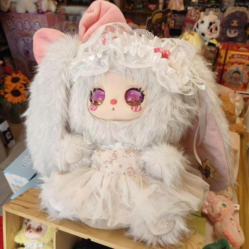 Liila Afternoon Tea 600%v2 Adorable Plushies in Pink Purple Grey and Orange with Heart Accents and Flower Details