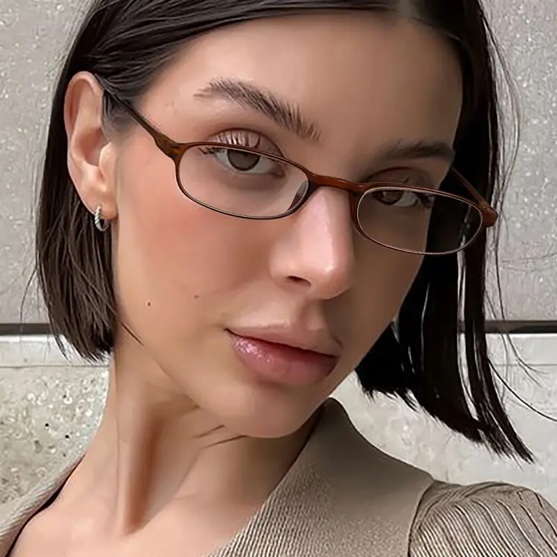High-Quality Women's Casual Fashion Glasses, Trendy Casual Frames, Lightweight Eyewear, Lightweight Eyeglasses, Lightweight Durable PC Frame, Anti-Blue Light Lenses, Perfect for Daily Use & Outdoor Activities