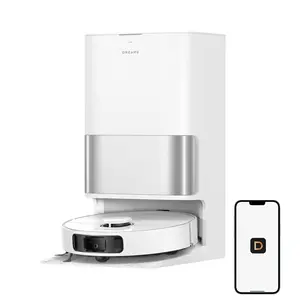 DREAME D30 Ultra Robot Vacuum and Mop, 25,000Pa Powerful Suction, All-in-One Base Station with 100 Days Auto-Empty, MopExtend Tech for Edge Cleaning, Smart Obstacle Avoidance, White