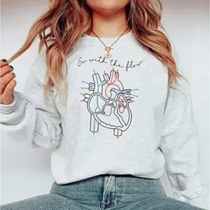 CV ICU Cardiac Nurse Sweatshirt, CCCU Nurse Sweater, Cardiology Heart Anatomy Shirt, Human Heart Flow Tee, Cute Cardiac Nurse Gift