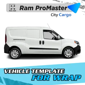 VEHICLE TEMPLATE FOR WRAP RAM PROMASTER CITY CARGO VAN