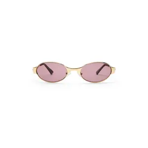 Le Specs Frostbite Sunglasses in Bright Gold & Smokey Brown Mono Le Specs Frostbite Sunglasses in Bright Gold & Smokey Brown Mono