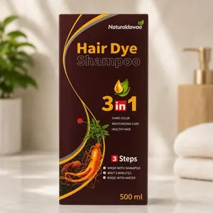 3-in-1 Hair Dye Cleanser Shampoo - Wine Red, Nourishing Hydrating Haircare Product for Restoring Hair Health, 500ml
