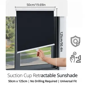 Retractable blackout roller shades, UV-blocking roller shades, and easy-to-install thermal pull-down shades, suitable for windows, doors, and RVs