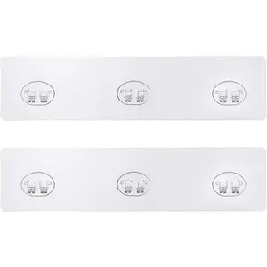 2 count Shower  Adhesive Replacement,Shower Shelves Adhesive Strip Pad Shower Organizer Sticker Replacement Bathroom Heavy Duty  Sticky Wall Adhesive